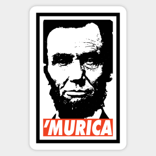 Abraham Lincoln Murica Sticker